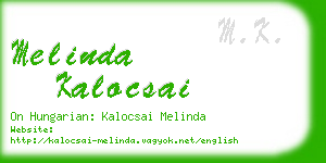 melinda kalocsai business card